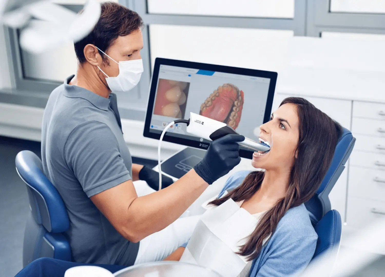 Digitalização ou moldagem dos dentes